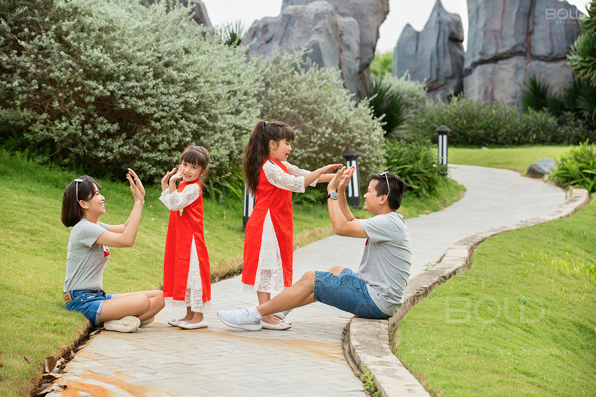 chụp ảnh gia đình ở vinhomes central park